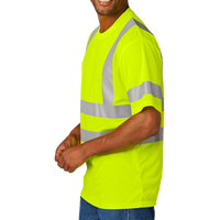 CornerStone Ansi 107 Class 3 Mesh Tee, Safety Yellow, Left Sleeve view