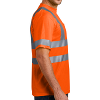 CornerStone Ansi 107 Class 3 Short Sleeve Snag Resistant Reflective T Shirt, Safety Orange, Right view