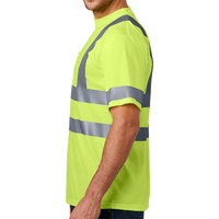 CornerStone Ansi 107 Class 3 Short Sleeve Snag Resistant Reflective T Shirt, Safety Yellow, Left view