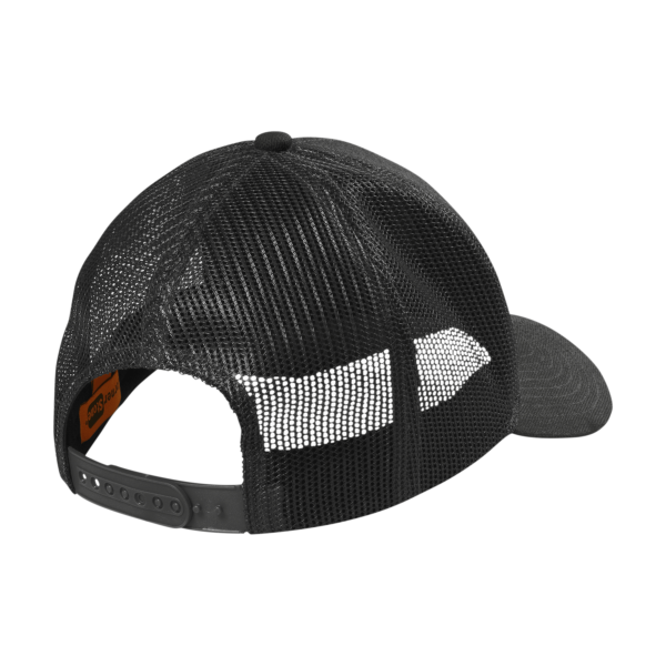 CornerStone Canvas Mesh Back Cap, Black, Back view