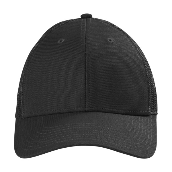 CornerStone Canvas Mesh Back Cap, Black, Front view