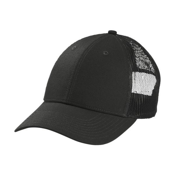 CornerStone Canvas Mesh Back Cap, Black, Left Side view