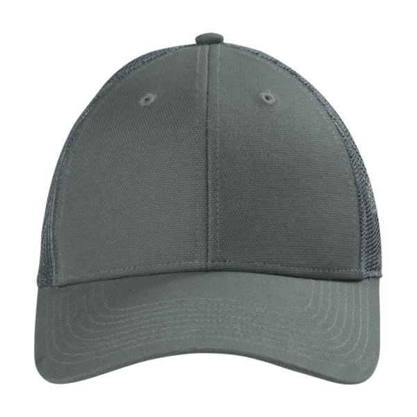 CornerStone Canvas Mesh Back Cap, Charcoal, Front view