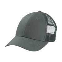 CornerStone Canvas Mesh Back Cap, Charcoal, Left Side view