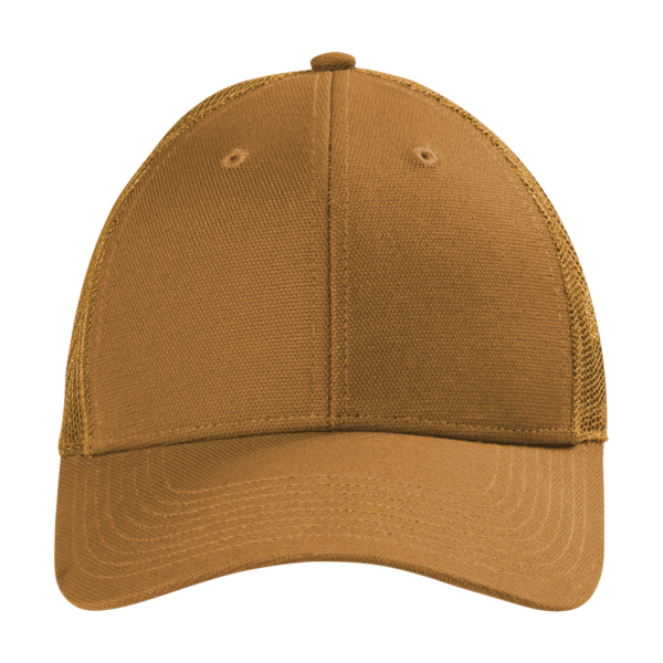 CornerStone Canvas Mesh Back Cap, Duck Brown, Front view