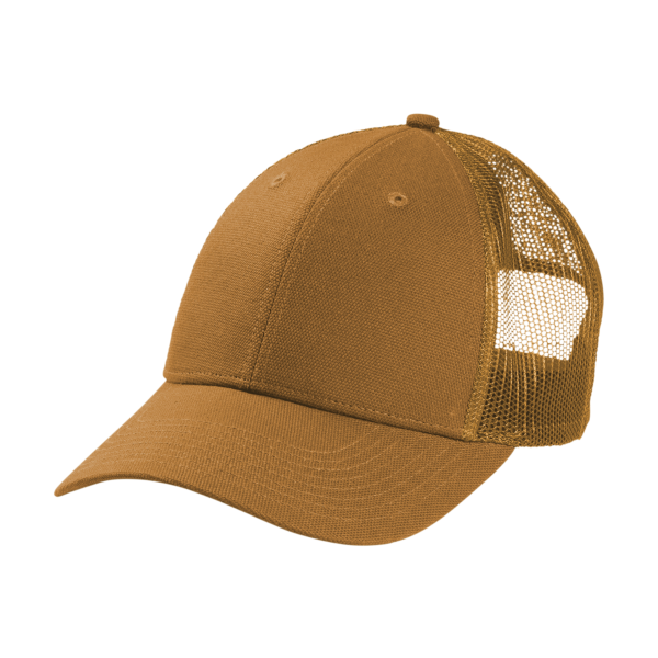 CornerStone Canvas Mesh Back Cap, Duck Brown, Left Side view