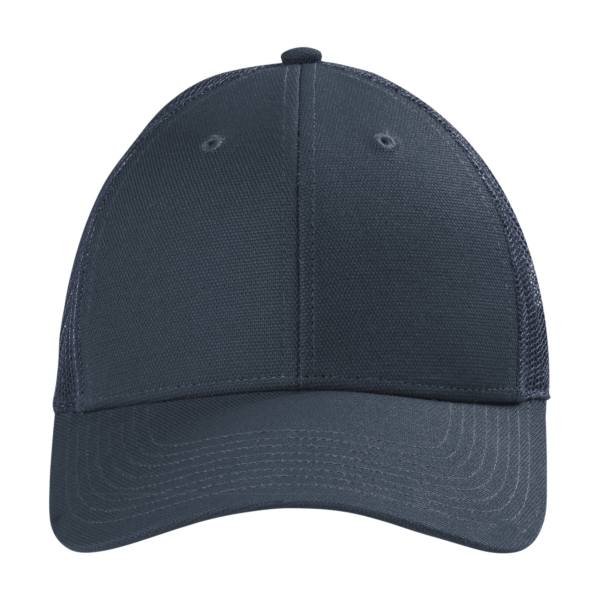CornerStone Canvas Mesh Back Cap, Navy Blue, Front view