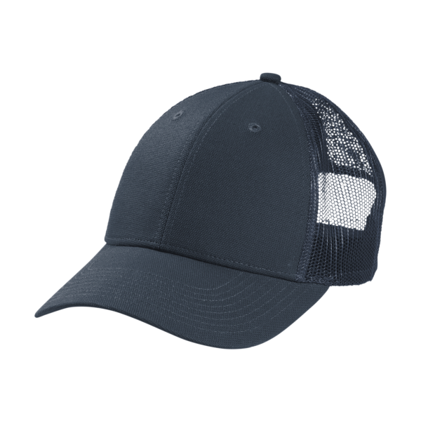 CornerStone Canvas Mesh Back Cap, Navy Blue, Left Side view