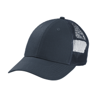 CornerStone Canvas Mesh Back Cap, Navy Blue, Left Side view