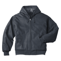 CornerStone Duck Cloth Hooded Work Jacket, Charcoal, Front view
