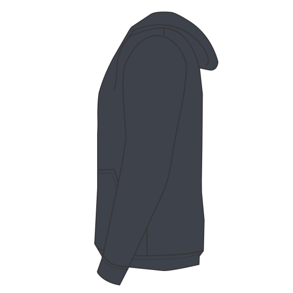 CornerStone Duck Cloth Hooded Work Jacket, Charcoal, Left Sleeve (Long) view