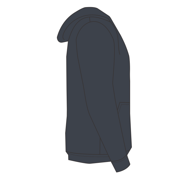 CornerStone Duck Cloth Hooded Work Jacket, Charcoal, Right Sleeve (Long) view