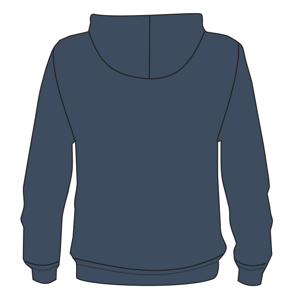 CornerStone Duck Cloth Hooded Work Jacket, Navy, Back view