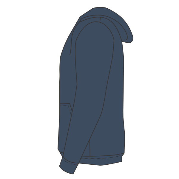 CornerStone Duck Cloth Hooded Work Jacket, Navy, Left Sleeve (Long) view