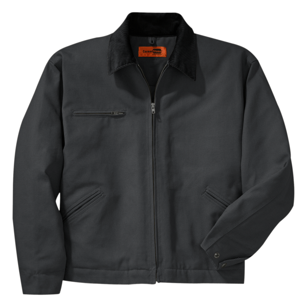 CornerStone Duck Cloth Work Jacket, Charcoal / Charcoal, Front view