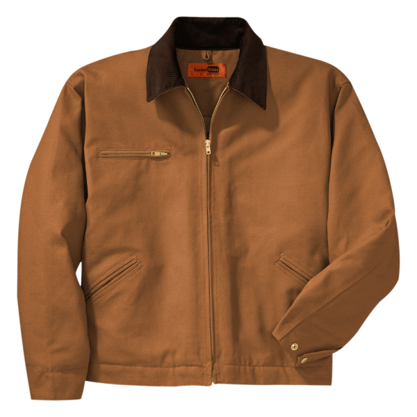 CornerStone Duck Cloth Work Jacket, Duck Brown / Duck Brown, Front view