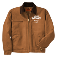 CornerStone Duck Cloth Work Jacket, Duck Brown / Duck Brown, Front view, Mockup