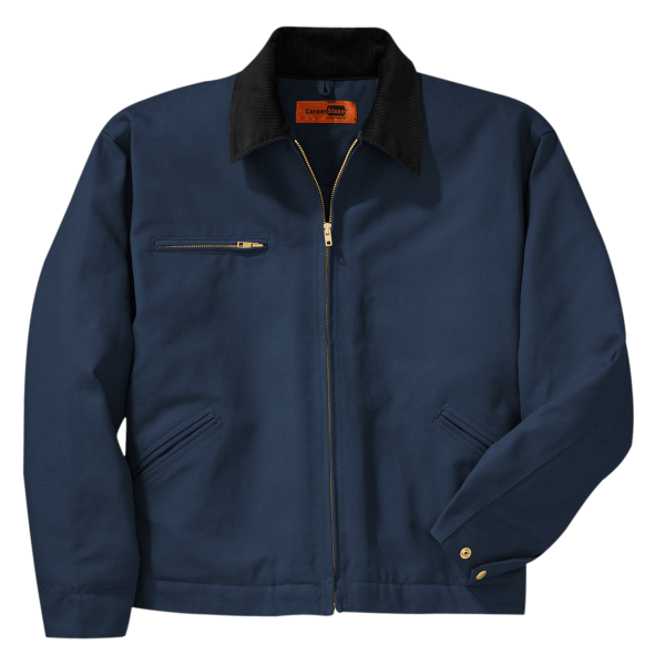CornerStone Duck Cloth Work Jacket, Navy / Black, Front view