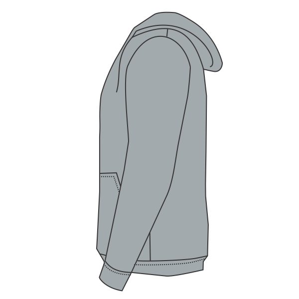 CornerStone Heavyweight Full Zip Hooded Sweatshirt with Thermal Lining, Athletic Heather, Left Sleeve (Long) view