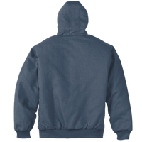 CornerStone Heavyweight Full Zip Hooded Sweatshirt with Thermal Lining, Navy, Back view