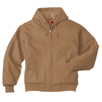 CornerStone Tall Duck Cloth Hooded Work Jacket, Duck Brown, Front view