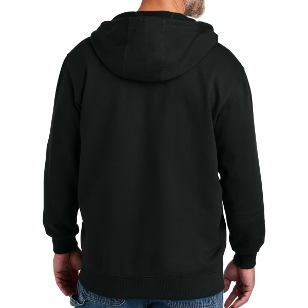 CornerStone Tough Fleece Full Zip Hoodie, Black, Back view