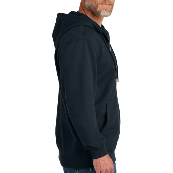 CornerStone Tough Fleece Full Zip Hoodie, Navy, Right Sleeve view