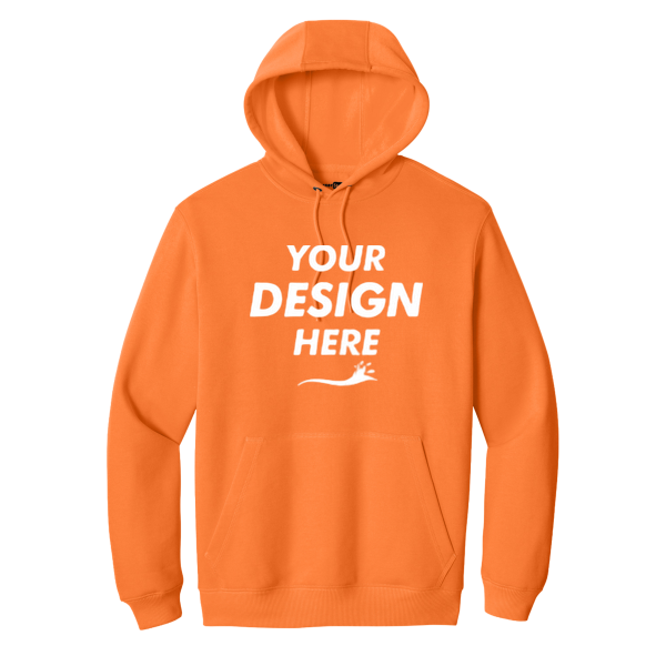 CornerStone Tough Fleece Pullover Hoodie, Bright Orange, Front view, Mockup