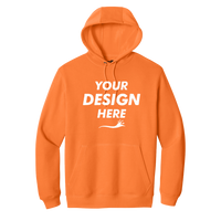 CornerStone Tough Fleece Pullover Hoodie, Bright Orange, Front view, Mockup