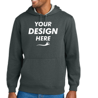 CornerStone Tough Fleece Pullover Hoodie, Charcoal Heather, Front view, Mockup