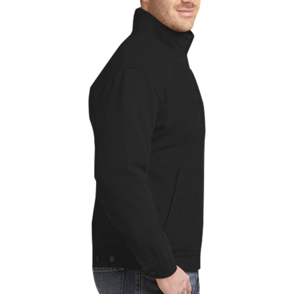 CornerStone Washed Duck Cloth Flannel Lined Work Jacket, Black, Right Sleeve (Long) view
