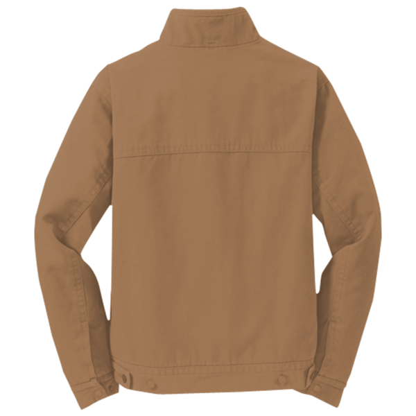 CornerStone Washed Duck Cloth Flannel Lined Work Jacket, Duck Brown, Back view