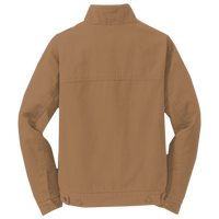 CornerStone Washed Duck Cloth Flannel Lined Work Jacket, Duck Brown, Back view