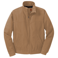 CornerStone Washed Duck Cloth Flannel Lined Work Jacket, Duck Brown, Front view