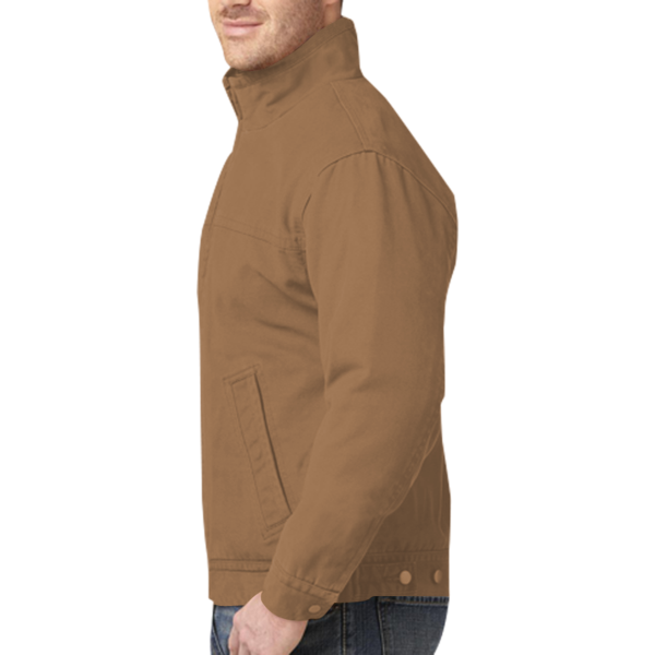 CornerStone Washed Duck Cloth Flannel Lined Work Jacket, Duck Brown, Left Sleeve (Long) view