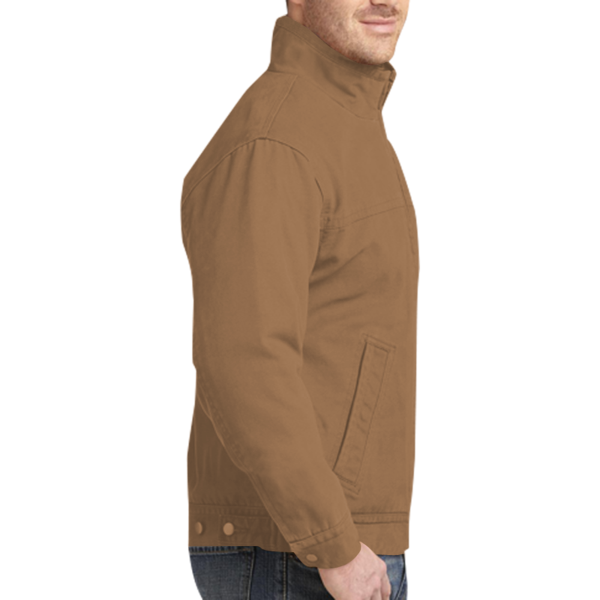 CornerStone Washed Duck Cloth Flannel Lined Work Jacket, Duck Brown, Right Sleeve (Long) view