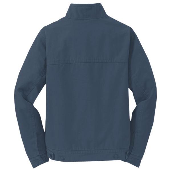 CornerStone Washed Duck Cloth Flannel Lined Work Jacket, Navy, Back view