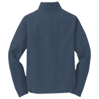 CornerStone Washed Duck Cloth Flannel Lined Work Jacket, Navy, Back view