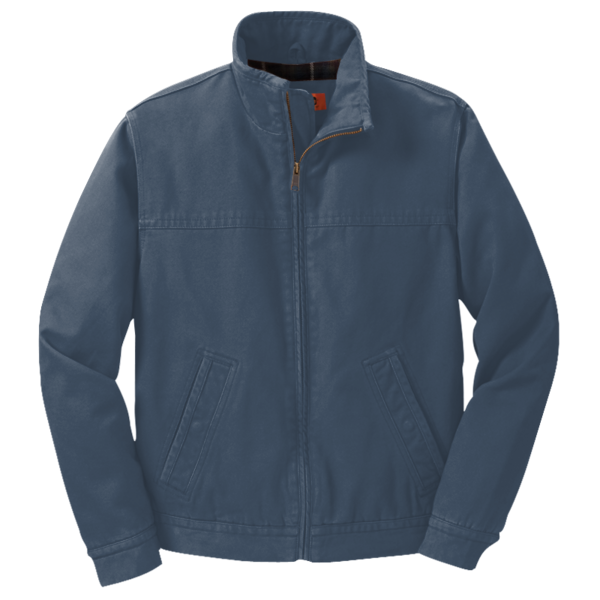 CornerStone Washed Duck Cloth Flannel Lined Work Jacket, Navy, Front view