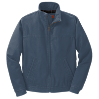CornerStone Washed Duck Cloth Flannel Lined Work Jacket, Navy, Front view