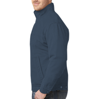 CornerStone Washed Duck Cloth Flannel Lined Work Jacket, Navy, Left Sleeve (Long) view
