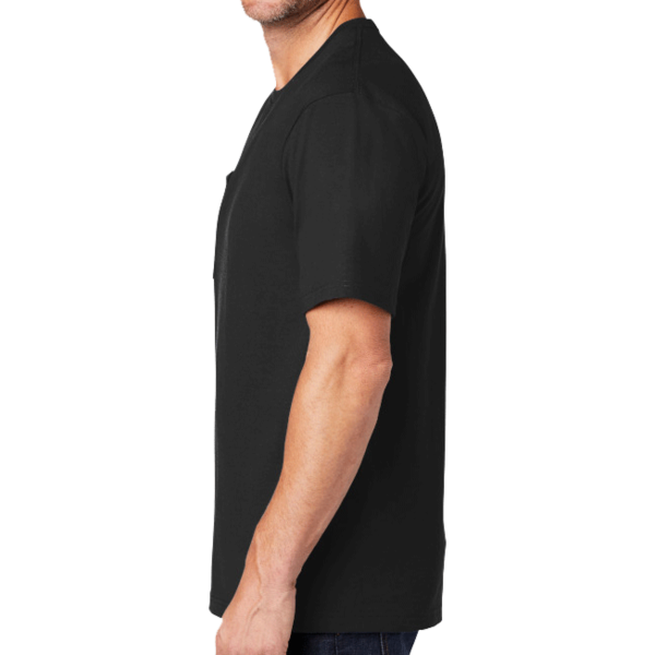 CornerStone Workwear Pocket Tee, Black, Left Sleeve view