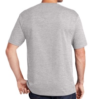 CornerStone Workwear Pocket Tee, Heather Grey, Back view