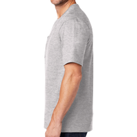CornerStone Workwear Pocket Tee, Heather Grey, Left Sleeve view