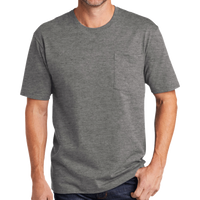 CornerStone Workwear Pocket Tee, Heathered Charcoal, Front view