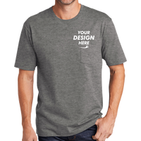 CornerStone Workwear Pocket Tee, Heathered Charcoal, Front view, Mockup
