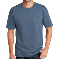 CornerStone Workwear Pocket Tee, Regatta Blue, Front view
