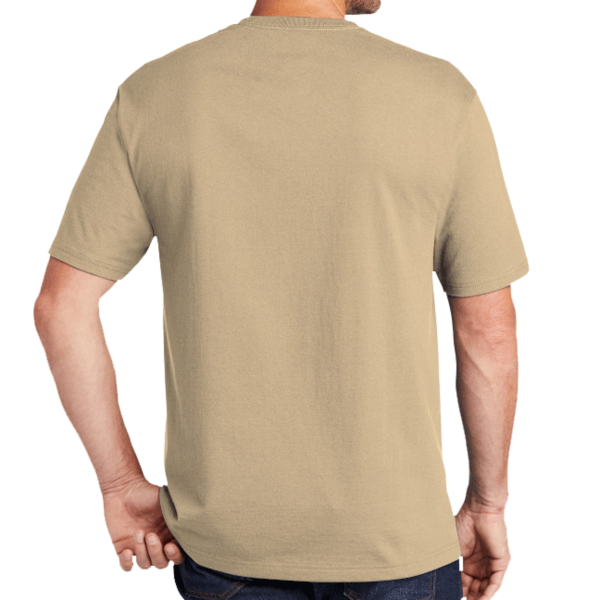 CornerStone Workwear Pocket Tee, Tan, Back view