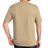CornerStone Workwear Pocket Tee, Tan, Back view