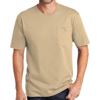 CornerStone Workwear Pocket Tee, Tan, Front view